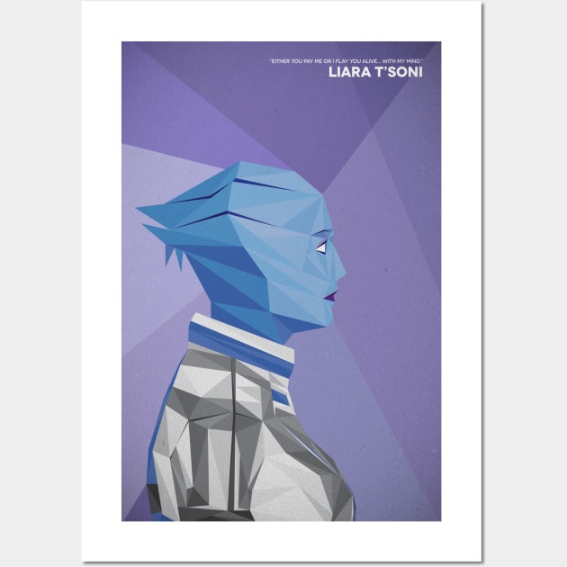 Geometric Liara T'Soni Wall Art by sparkmark